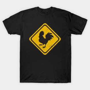 Distressed Crossing Sign - So Chickens Can Cross The Road T-Shirt